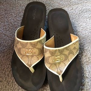 Authentic size 7 coach sandals